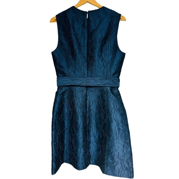 Jason Wu Size 8 Navy Blue‎ Embroidered Knee Length Dress | Excellent Condition - Picture 2 of 9